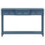 Table d'entrée avec tiroirs et tablette inférieure, élégante console de vestibule bleu marine-1496742455