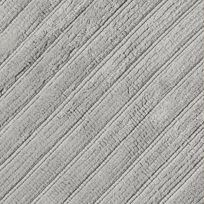 Organic Cotton Runner Bath Mat, Light Grey
