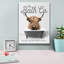  «Highland 25 Cents Per Soak», art mural sur toile avec lettres et lignes, 12 po x 16 po