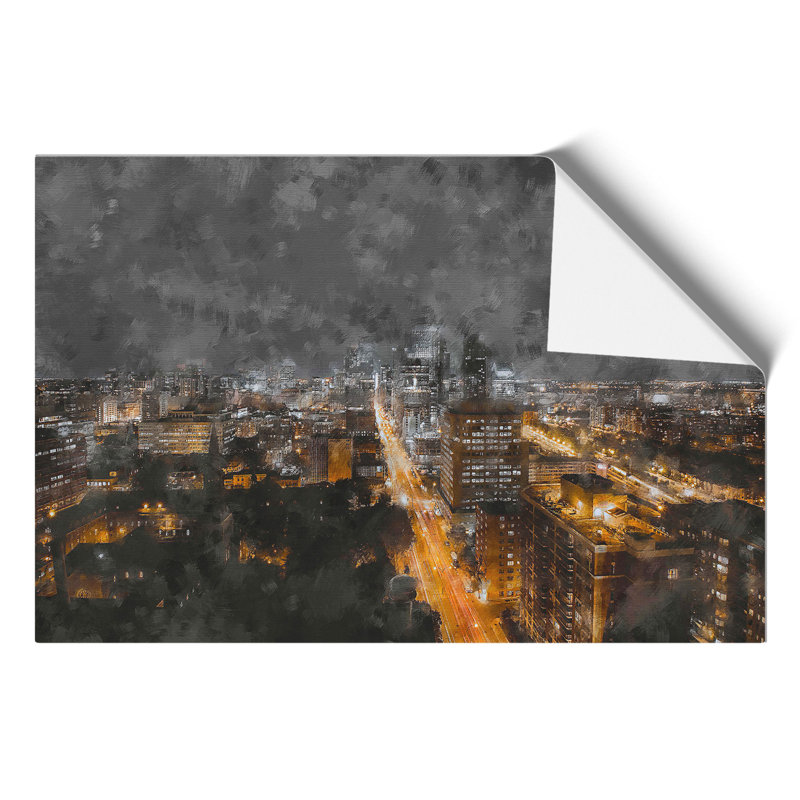 Montreal Skyline Painting - Frameless Print, 21cm H x 30cm W x 0.1cm D