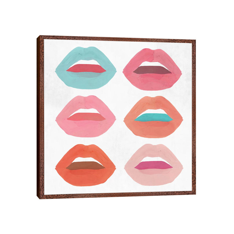 Flaming Lips I 1 Piece Wall Art on Canvas, 93.98 cm H x 93.98 cm W, Classic Brown Wood Framed