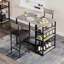 Upholstered Counter Stool with Metal Frame-1471255394