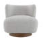 Fauteuil d'appoint en tweed gris Lisa
