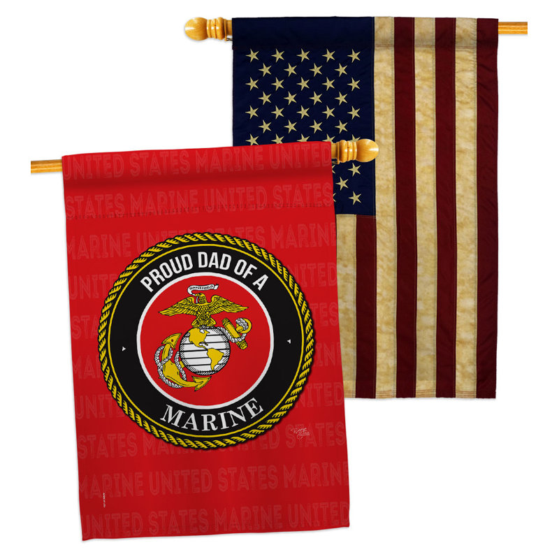 Double Sided 40'' H x 28'' W Polyester House Flag