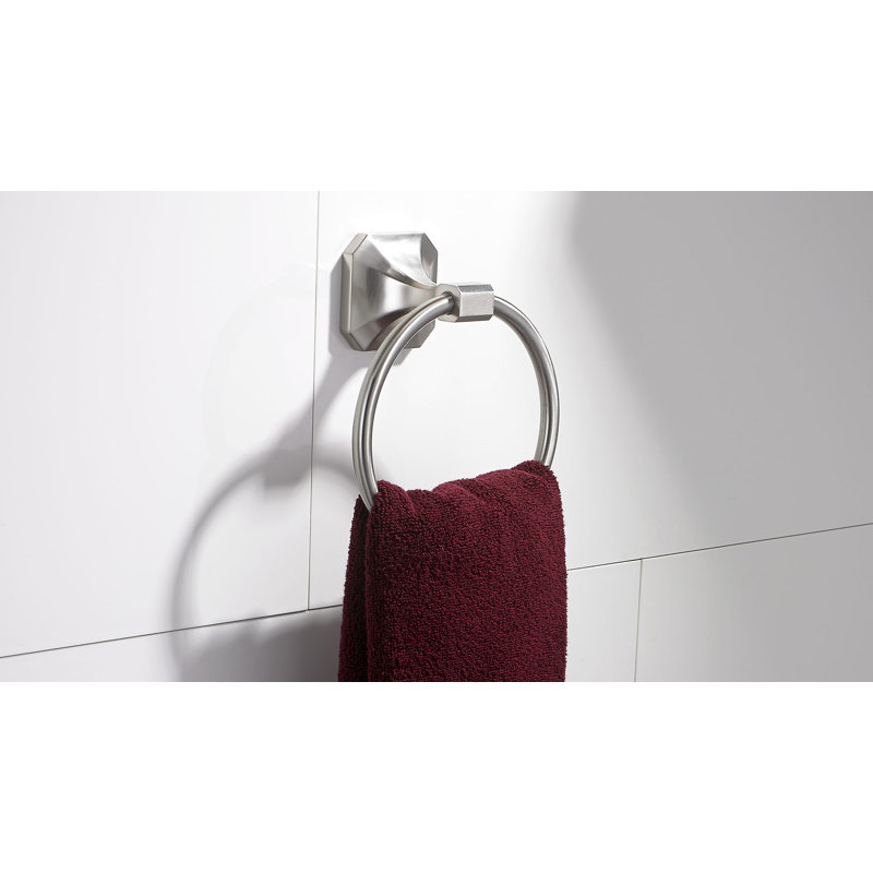 Riviera Towel Ring, Brushed Nickel