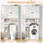 30 Inches Wide Toilet Rack with Over The Toilet Storage Cabinet, Bathroom Shelf Organizer with Anti-Tip Device, Small Freestanding Space Saver with Adjustable Shelf-1922259240