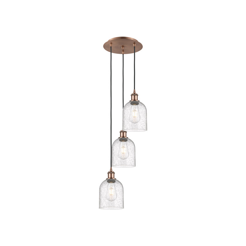 Odaniel 3 - Light Cluster Pendant, Seedy, Antique Copper
