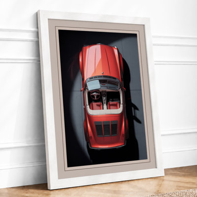 Red Sports Car Modern - Print