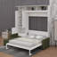 Grand lit escamotable mural avec canapé et tablettes-909770618