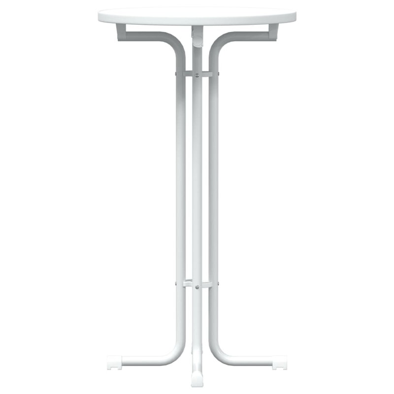 Phelia Dining Table Engineered Wood and Steel, White, 60cm W x 60cm L