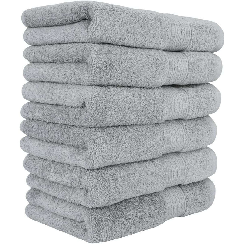 Ensemble de 6 serviettes de chambre Caila, Gris