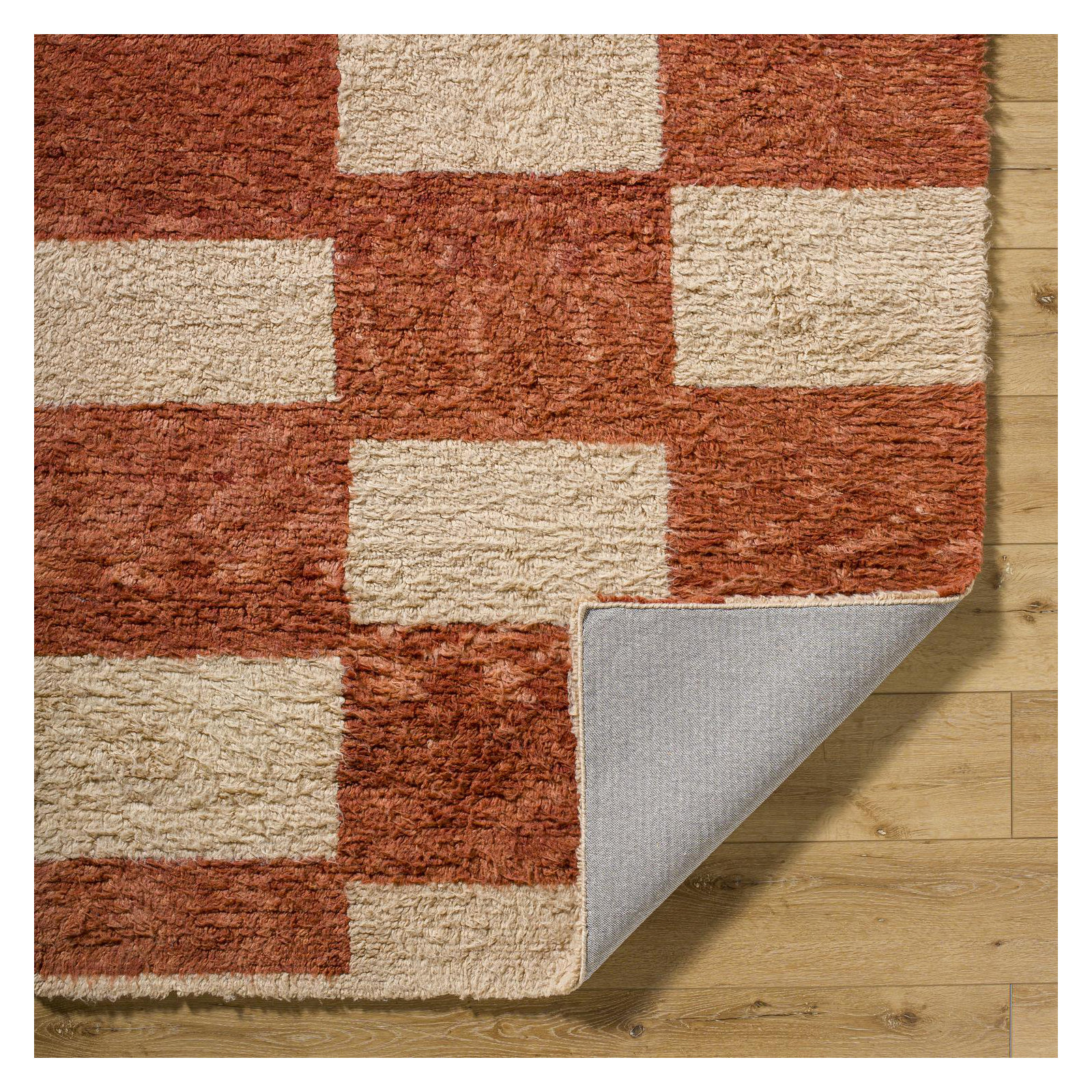 Anemone Hand Tufted Wool Orange Rug, Rectangle 2'6" x 8'