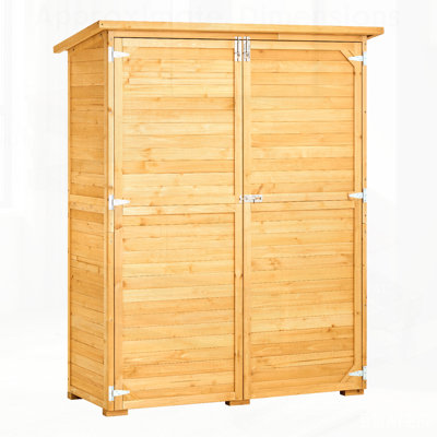 Remise de rangement extérieure en bois durable avec conception imperméable pour les outils et l'équipement de jardin