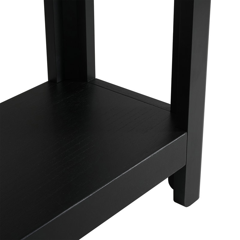 Mirod Modern Farmhouse Console Table, Black