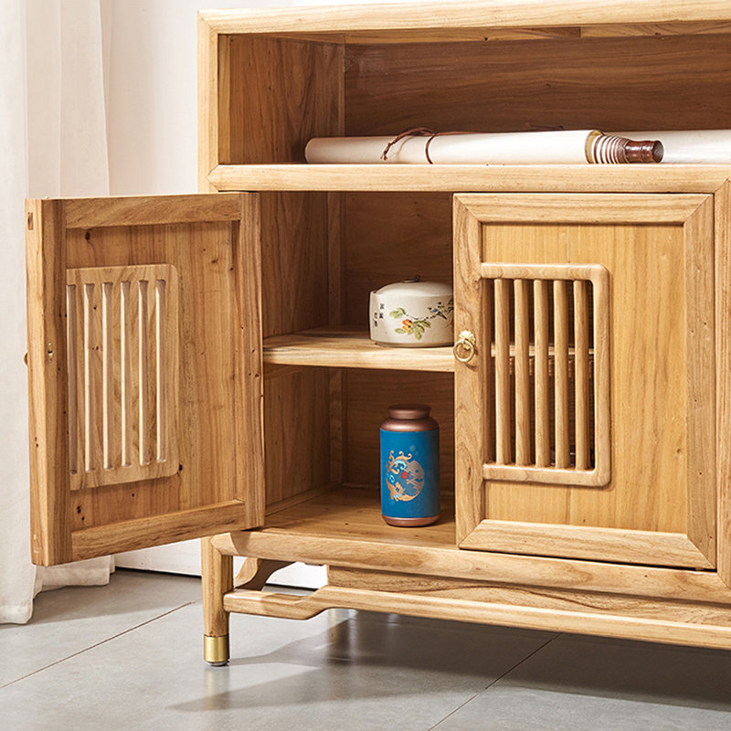 Nouvelle armoire d'entrée en bois massif de style chinois