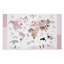 Tapis de sol rose imprimé carte du monde des animaux par Carla Daly-774599650