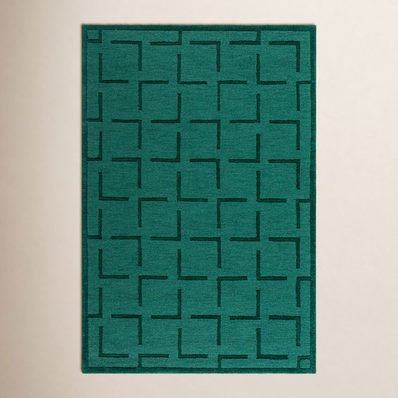 Loretto Hand Loomed Wool Geometric Indoor Rug, Rectangle 9' x 12'