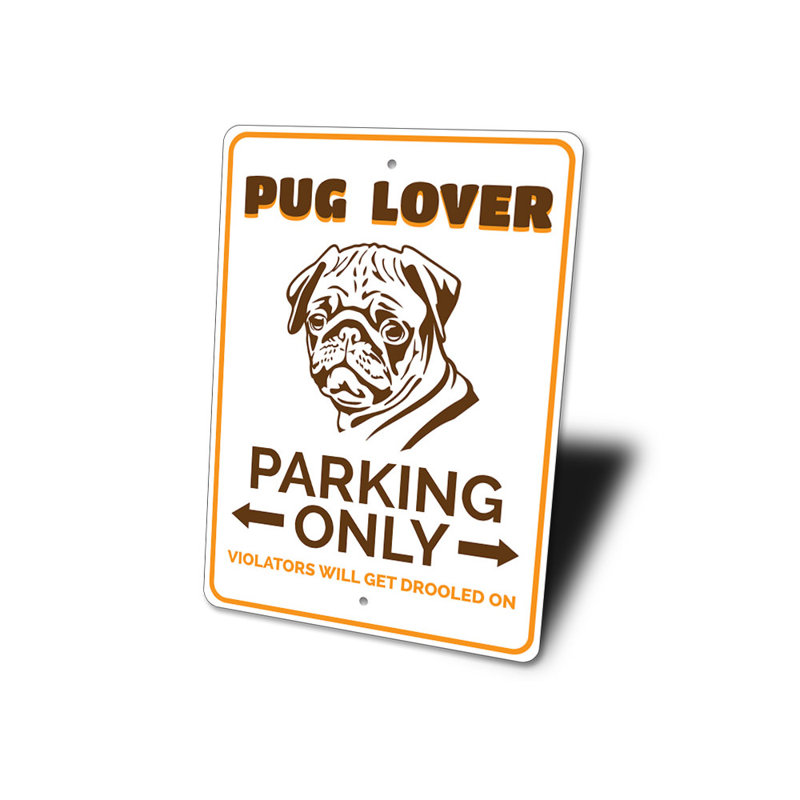 Pug Lover, H 14 po x l 10 po x P 0,04 po