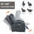 Up To 350 LBS Polyester Power Lift Recliner Chair, Heavy Duty Motion Mechanism With 8-Point Vibration Massage And Lumbar Heating, USB And Type-C Ports, Stainless Steel Cup Holders, Grey-137901337