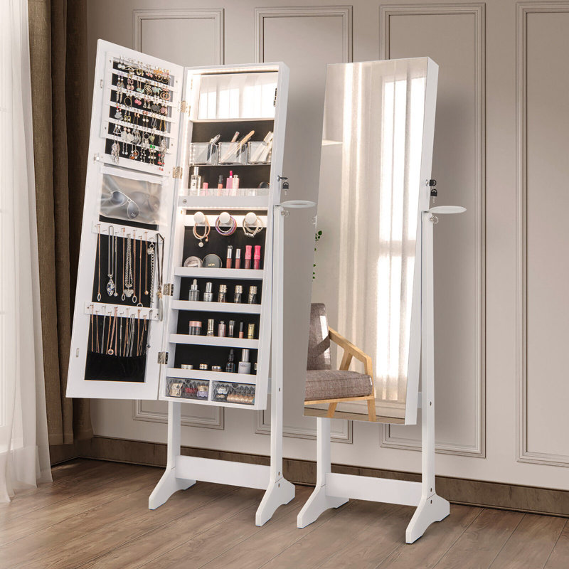 Armoire à bijoux Winston Porter, Blanc