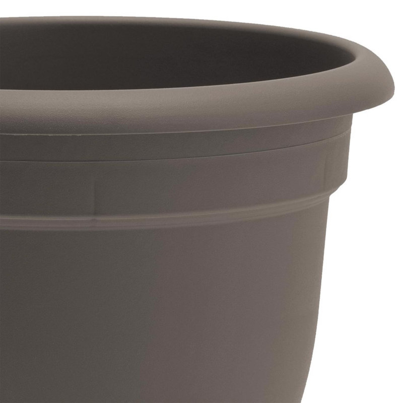  Ariana 13.75 in. H X 17.75 in. W X 16 in. D Plastic Traditional Planter Peppercorn, Peppercorn