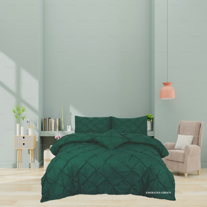 Cotton Blend Geometric Shapes Duvet Cover Set with Pillowcases Included, Kingsize Duvet Cover Set + 2 Standard Pillowcases