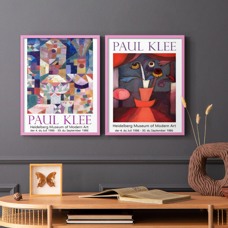 Klee Posters I-Premium, reproduction encadrée - prête à être accrochée - aucun clou requis - aucun clou requis, Rose
