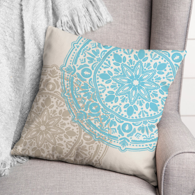 Housse et insert de coussin extérieur d'extérieur, Blanc, Floral 7