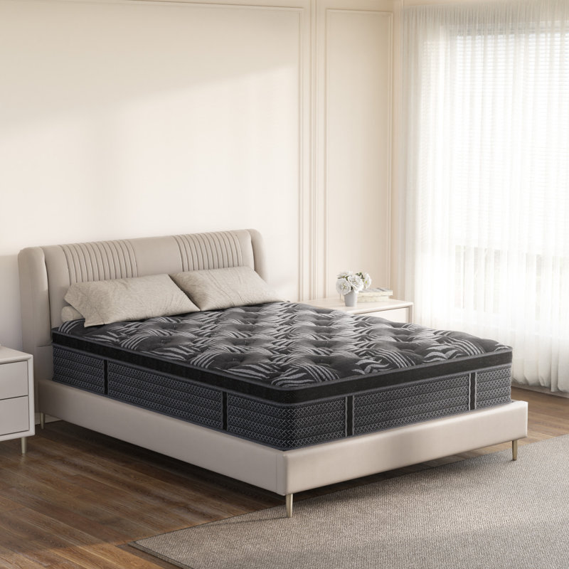 12" King Mattress in a Box, Memory Foam Pocket Springs Hybrid Mattresses with Euro Top, King, 12"