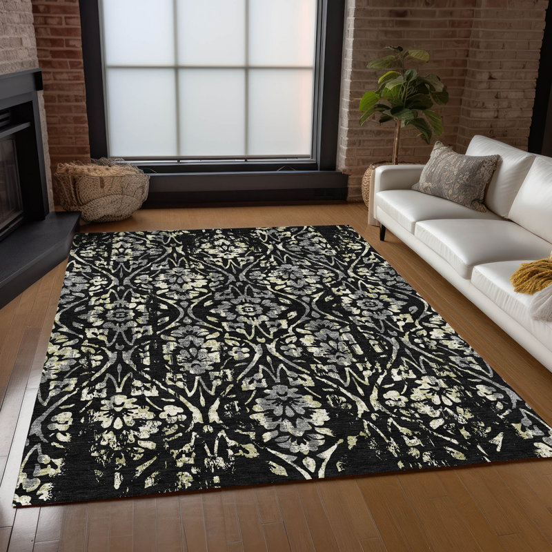 Tapis intérieur / extérieur Maliana, Rectangle 5 pi x 7 pi 6 po