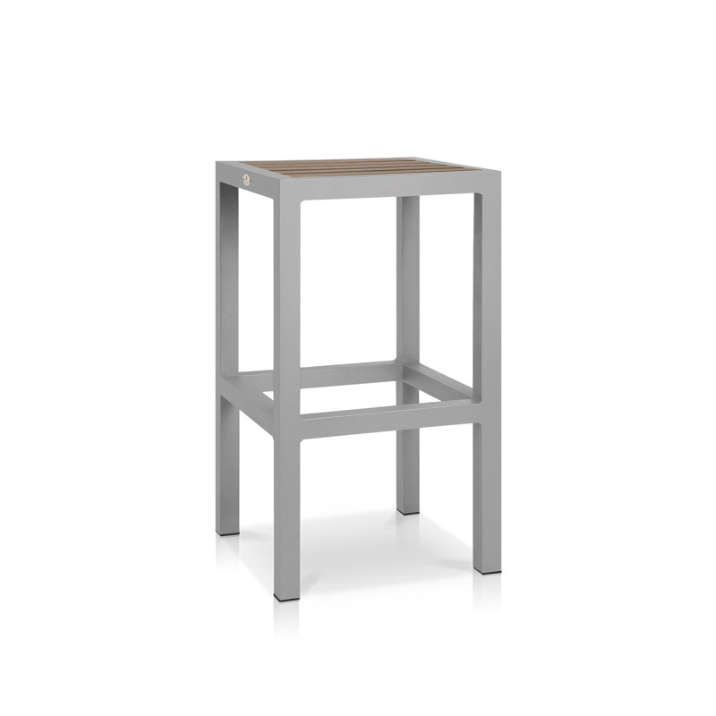 Napa Metal Outdoor Stool, Gray