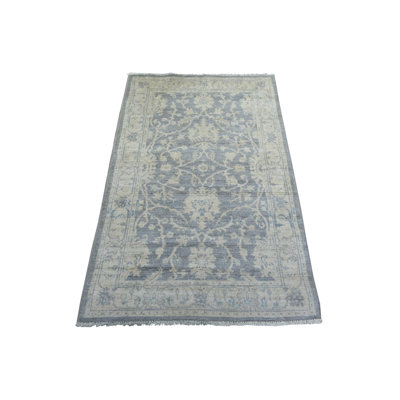 3'0" x 4'10" New Hand Knotted Grey Wool Rectangle Oriental Rug - MOA10272083