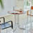 Walnut Silver Round Birch Iron Dining table