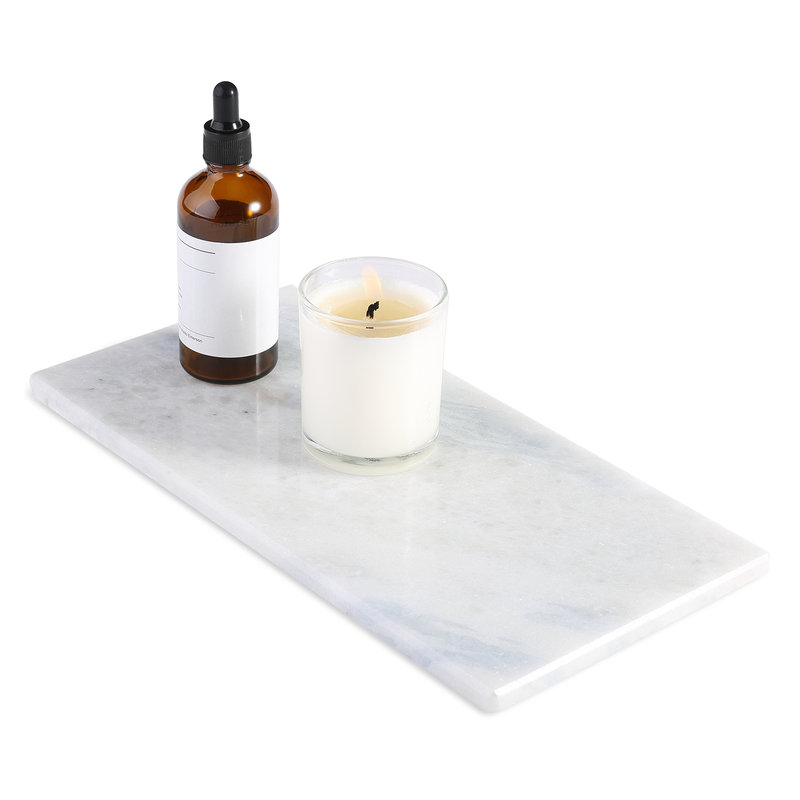 Guein Rectangle Natural Marble Tray,Namib Fantasy