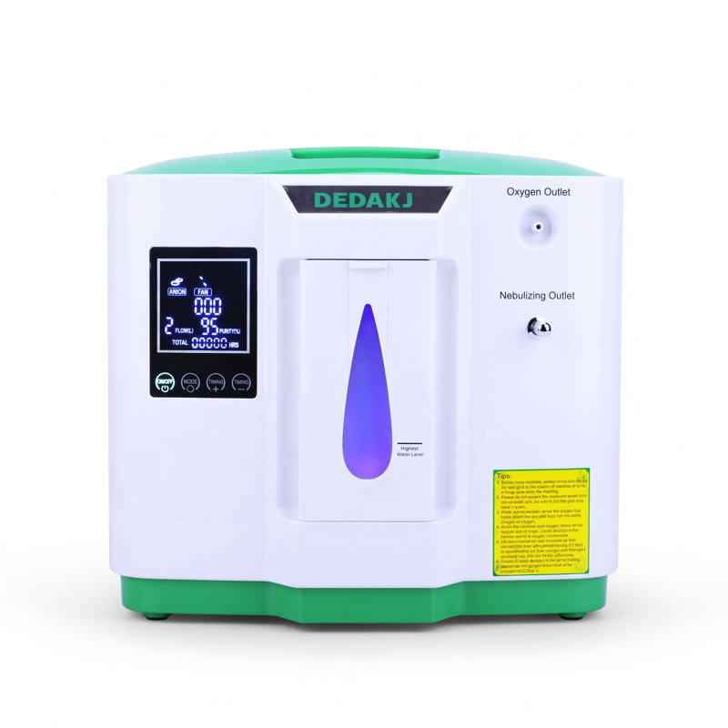 Machine à oxygène domestique réglable de 2 à 9 L (dispositif de génération d'oxygène domestique (30% à 90%), écran tactile ACL HD, avec accessoires