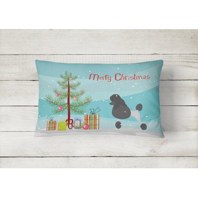 Poodle Outdoor Throw Pillow