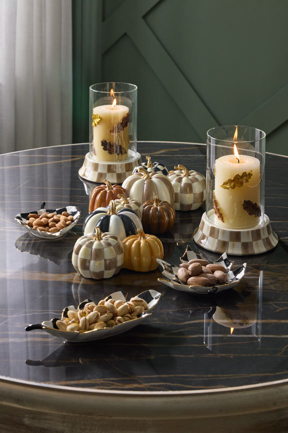 Autumnology Check And Stripe Pumpkin Cluster