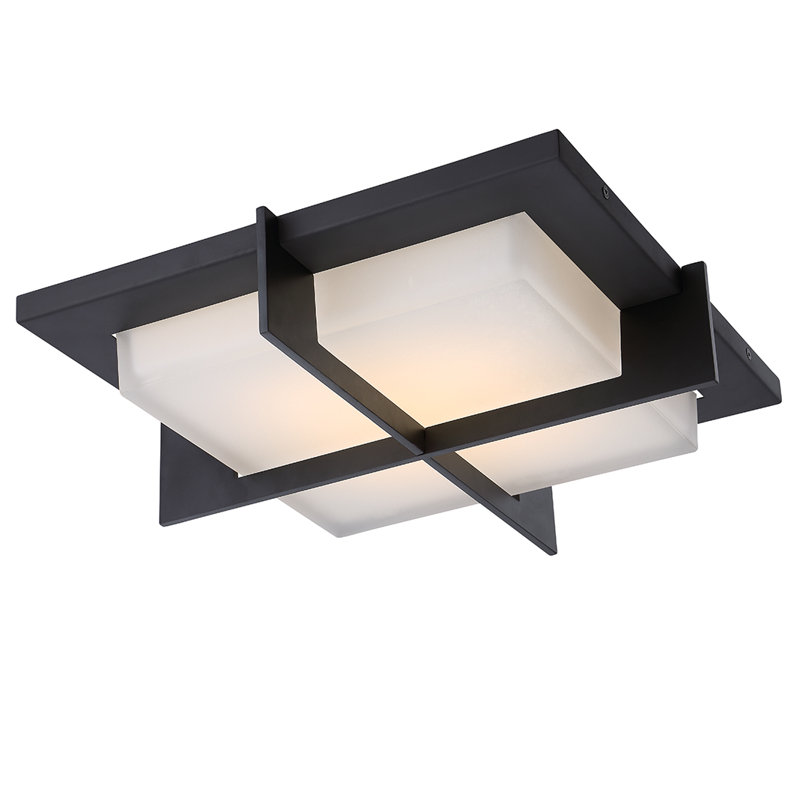 Razor 1 - Light LED Flush Mount, 3.25" H x 15.75" W x 15.75" D, 40 Watt, Stainless Steel