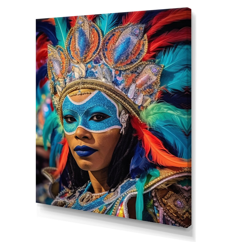 «New Orleans Mardi Gras Celebrations V», reproduction sur toile, H 40 po x l 30 po x P 1,5 po, Toile tendue
