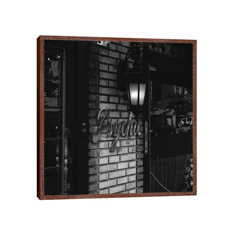 Greenwich Village Psychic by Bethany Young - Print on Canvas, 45.72cm H x 45.72cm W x 3.81cm D, Classic Brown Wood Framed