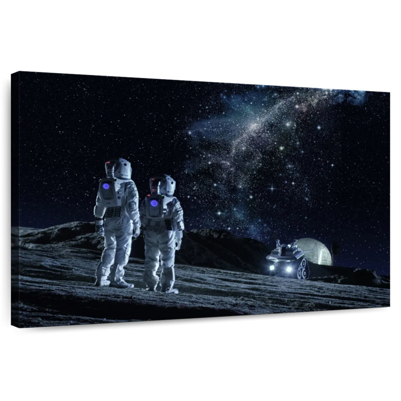 Oberle Lunar Base Astronauts, 32" H x 48" W