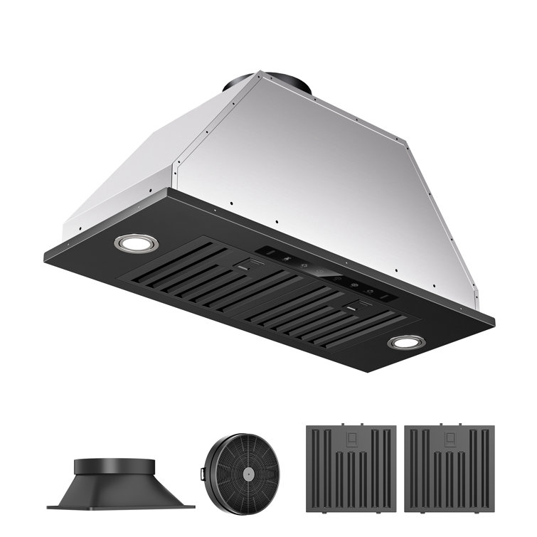 VIKIO 30" 900 CFM Convertible Insert Range Hood in Stainless Steel with 3-Speed