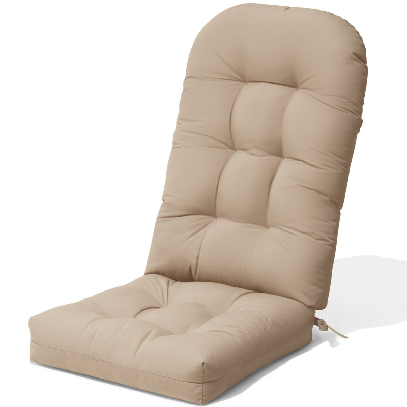 Ensemble de coussins de siège / dossier Adirondack d'extérieur de l 20 po x P 20 po x H 4 po, Beige, 1