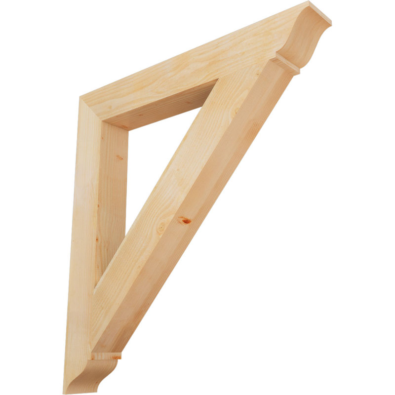H 6 po x P 6 po Support en bois / corbeau, Sapin de Douglas, H 48 po x l 6 po x P 44 po