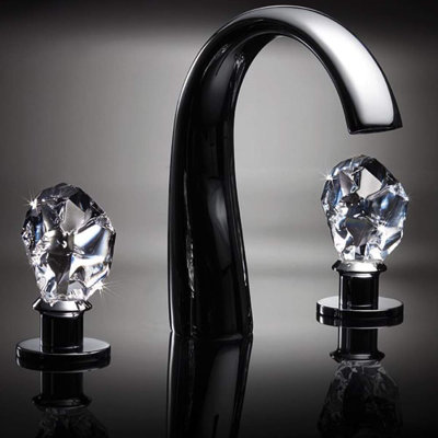 Swarovski Crystal Widespread Bathroom Faucet