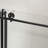 60" W X 76" H Sliding Frameless Shower Door In Matte Black With Clear Glass