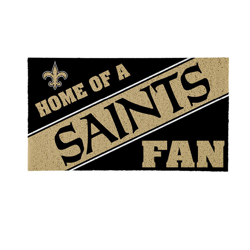 NFL Home of a Fan Team Color Outdoor Doormat, New Orleans Saints