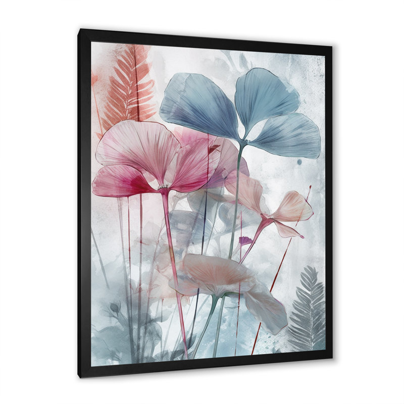 «Ginkgo Leaves Tropical III», reproduction sur toile, Cadre photo noir, H 20 po x l 12 po x P 1 po