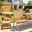 Banc d'extérieur, banc de véranda en bois, banc de jardin (sans le parasol)