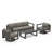 Rugiatu 4 Piece Sofa Set With Swivel-764950646-764950651